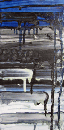 Jill Joy - Belgrade 1 - oil on canvas - 12x6" - $125 USD