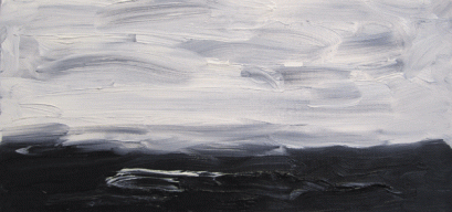 Jill Joy - Grey Day - oil on canvas - 6x12" - $125 USD