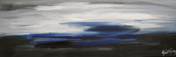 Jill Joy - January Sea - oil on canvas - 6x18 - $150