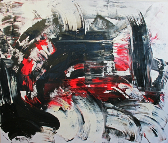 Jill Joy - She's Come Undone - oil on canvas - 60x72" - 2013 - Available